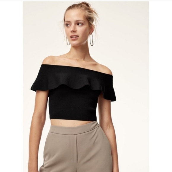 Babaton Tops - Artizia Babaton Marek Knit Off the Shoulder Top